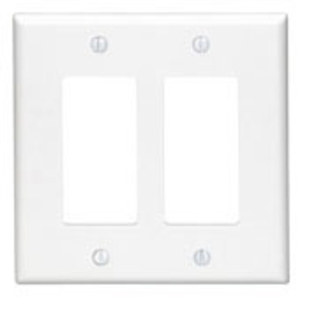 LEVITON Wallplates Mid Nyl 2G Decr-Gy PJ262-GY